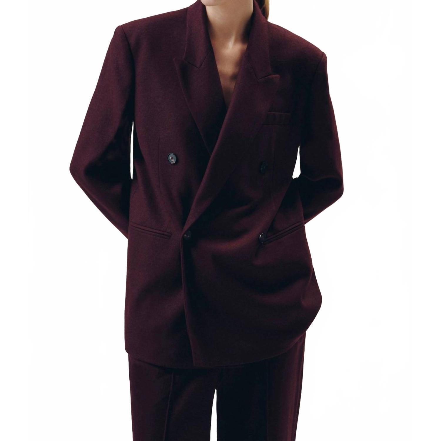 New Liviana Conti Nelson Double-Breasted Blazer In Grape
